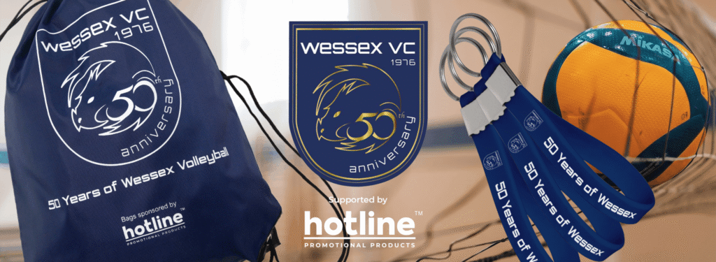 Wessex Volleyball Club: Branded Drawstring Bags and Keyrings for a 50th Anniversary